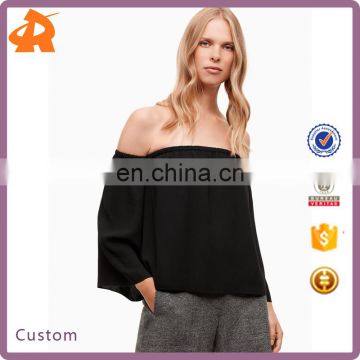 OEM off shoulder hot sexy plus size fashion blouse,chiffon fashion clothes manufacturers china