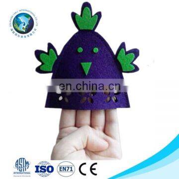 Customized baby toy fashion cheap cute handmade felt finger puppet