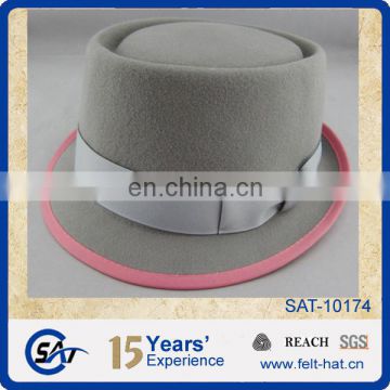 2014 wholesale 100% wool felt pork pie hat