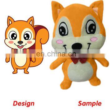 novel design and hot sale squirrel custom stuffed plush toy