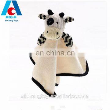 dongguan factory custom animal plush toy soft sleeping comforter baby doudou