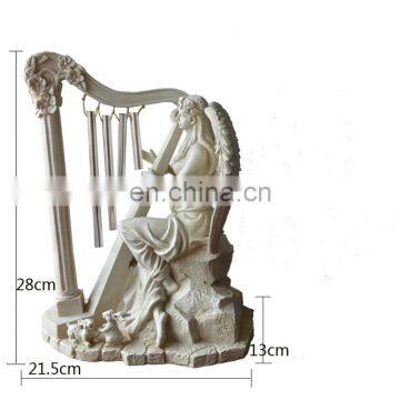 Europe style aeolian bells angel statue for home decoration