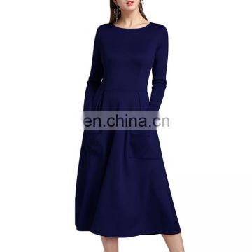 Autumn Women Long Sleeve Evening Dress Casual Loose T-Shirt Dress