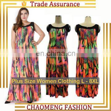 5032# Casual Beach Sundress Maxi Dresses Summer Long Floral Print Bohemian Dress Plus Size Women Clothing