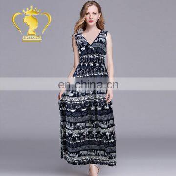 2017 741-A Factory price bohemian clothing style mother maxi dress of the bride dress