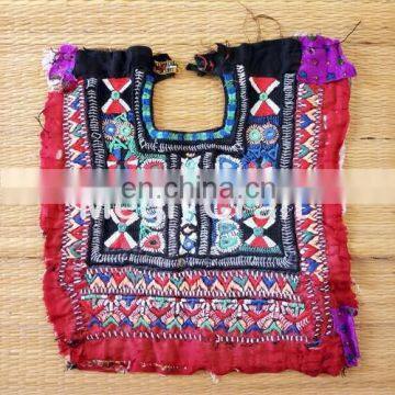 Vintage Hand Embroidery Mirror Work Patches- Beautiful Handmade Yock Neck Patches-Vintage Embroidery Yoke Neck Patches photo-3