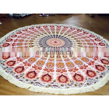 Exclusive India Mandala Tapestry Handloomed Cotton Mandala Tapestry Bedspread