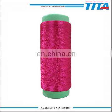 Polyester filament yarn twisted for labels and warp