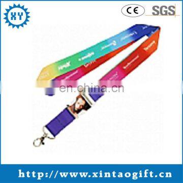 Best selling 2017 custom rainbow colored lanyard