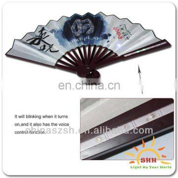 Supply Chinese fashion blinking light up LED hand fan for party