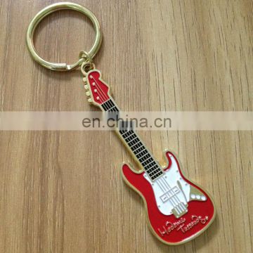 bulk custom metal musical guitar shape key chain