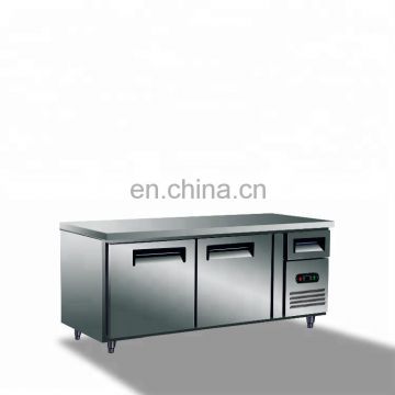 1.5M Worktable Refrigerator With Glass Under Counter Table Sandwich Prep Table