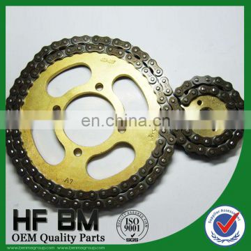 Cross Country Motorcycle Parts XL125 43T/15T 1045 Steel, Sprockets Gold for Motor Bike XL125 Transmission Parts