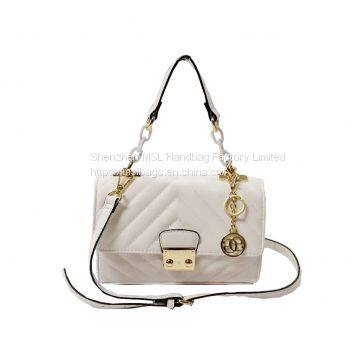 Hot Selling Chevron Quilting Small Crossbody PU Leather Women Handbag Ladies Sling Shoulder Bag Top Handle photo-3