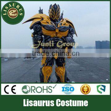 Lisaurus-Da junli hot sell 2016 New Automovil Robot costumes for cosplay, Yellow sports car Robot.