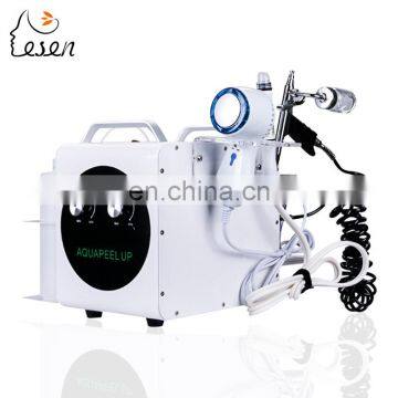 Newest  5 in 1 small bubble machine for skin care Bubble cleaning head/ Spray gun/Hot and cold head LS8218