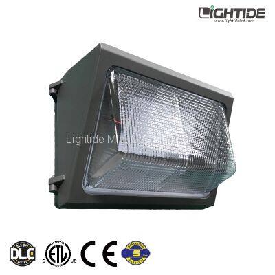 Светильники на стену с LED, соответствующие стандартам DLC, для внешнего освещения безопасности, напряжение питания 100 - 347 В переменного тока, мощность 90 Вт, гарантия 5 лет