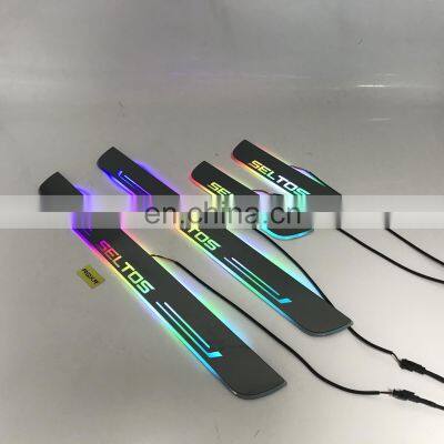 Led Door Sill Plate Strip for kia seltos dynamic sequential style Welcome Light Pathway Accessories