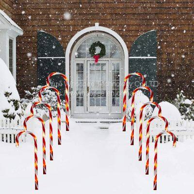 UL Listed 8 Modes Flash End-to-End Plug in Waterproof Candy Cane Fairy Stick Lights for Patio 20inch photo-3