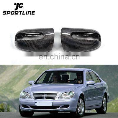 1Pair Car Carbon Side Wing Mirror for Mercedes S Class W220