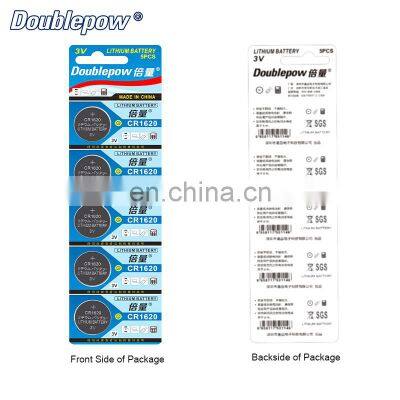 5pcs/Blister Card CR1620 3V Lithium Button Cell Battery Coin 70mAh CR1620 DL1620 ECR1620 GPCR1620 for Sale photo-5