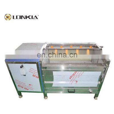 Fully Automatic Electric Brush Roller Washing Machine for Sweet Potato Taro Ginger Carrot Cassava Peeling Machine photo-5