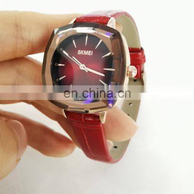 Minimalist SKMEI 1795 Ladies Watches Leather Strap Waterproof Quartz Watch for Women