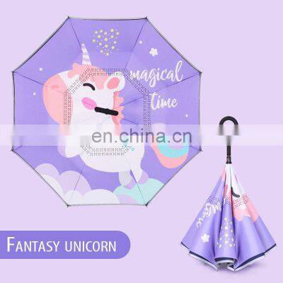 Affordable Price Small Branded Luxury Designer Reverse Folding Custom Kids Outdoor Umbrella