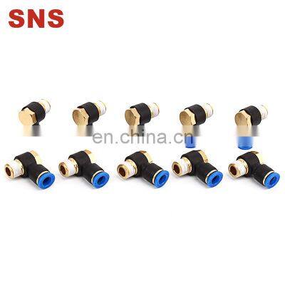 SNS SPH Series pneumatic 90 degree elbow male thread push to connect pipe fittings quick tube joints