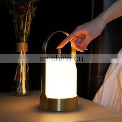 Portable Luxury Gold Decorative Table Light 4000mAh Rechargeable 3000K LED Camping Table Night Lights