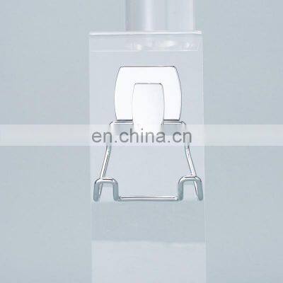 Powerful Vacuum Suction Cup Double Hooks Holder for Towel Robe and Loofah-Steel Double Hook for Bathroom and Kitchen Chrome photo-2