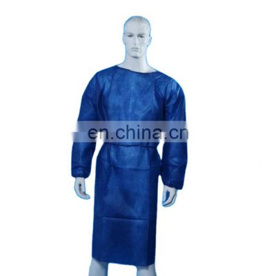 Disposable Non woven Breathable and Fluid Resistant Isolation Gown