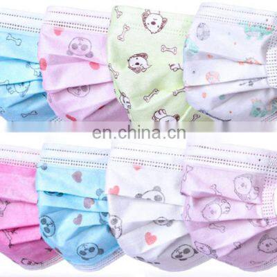 3 ply facemask children face mask mascarilla protectora assorted summer print with elastic earloops