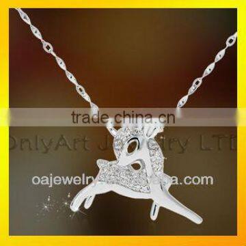 hot sell 925 sterling silver jewelry micro pave setting animal pendant with paypal acceptable