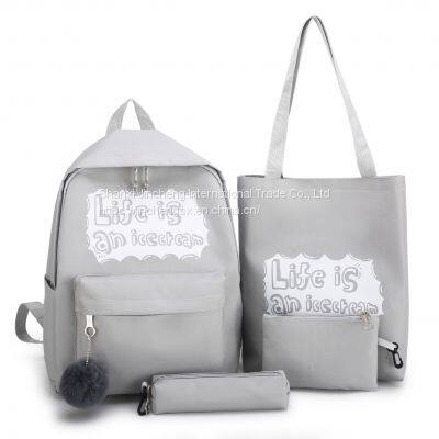 Women Letters Print Girls USB Charge Backpack Cheap Luggage & Bags photo-3