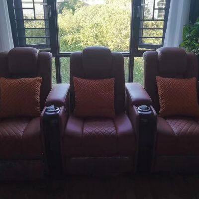 High-end Villa Home Theater Sofa Home Movie Hall Sofa Audio-visual Studio Multi-functional Electric Leather Sofa photo-4