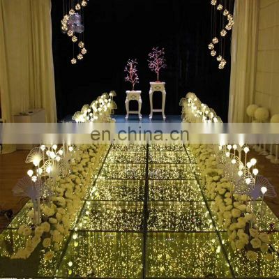 tempered glass 3d spark wedding led dance floor