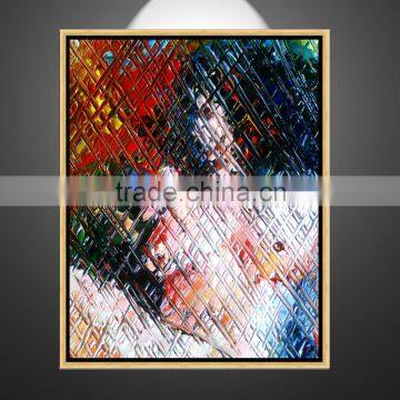 hot sell Modern sex nude girl image hand painted fabric canvas wall art framed oil painting