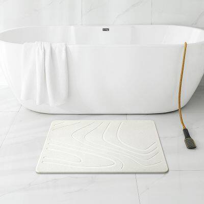Diatomaceous Earth Shower Mat Non-Slip Super Absorbent Quick Drying Bathroom Diatomite Stone Floor Mat