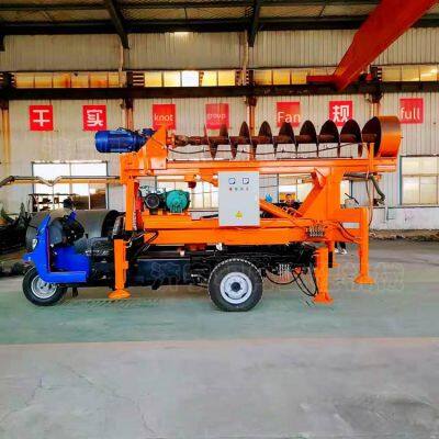 Agricultural Tricycle Modified Pile Driver, Small Foundation Drilling Machine for Civilian Houses, 3-meter Screw Rod Drilling photo-3