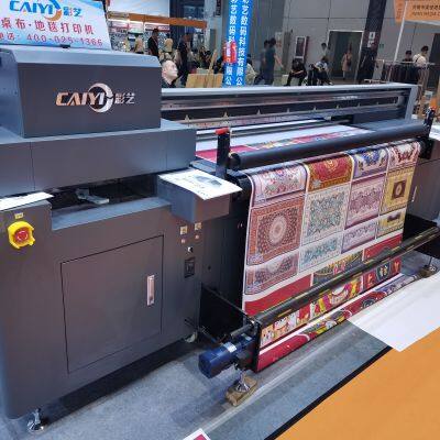 Caiyi Impressora UV para Tapete em PVC enrolável de 1,8 m com esteira transportadora