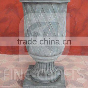 Cement garden round sculpture flower pot