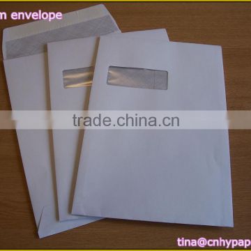 Custom envelope with window/window envelope