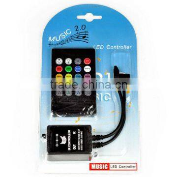 DC12V IR Music Controller With 20 Keys Remote for RGB LED Strip Light photo-6