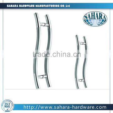 2015 Hot Selling High Quality China Gaoyao ss H Shape 0.8mm Thickness Glass Door Handle