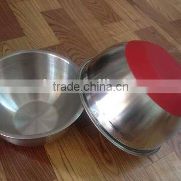 High quality Stainless Steel salad Bowl with silicon base