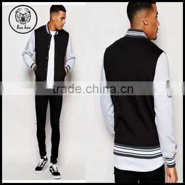 New 2016 Fashion Mens Button Up Baseball Varsity Jacket