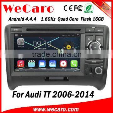 Wecaro android 4.4.4 touch screen car dvd with gps radio for audi tt 2006-2014