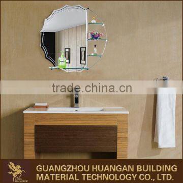 Home decorative bathroom mirror with Stainless steel shelf