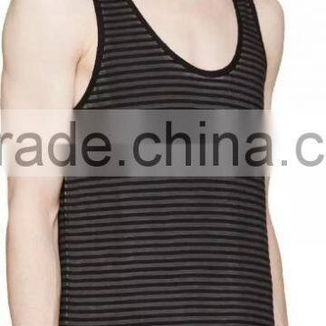 New Design 100% Combed Cotton Soft Plain Custom Tank Tops for Man photo-2